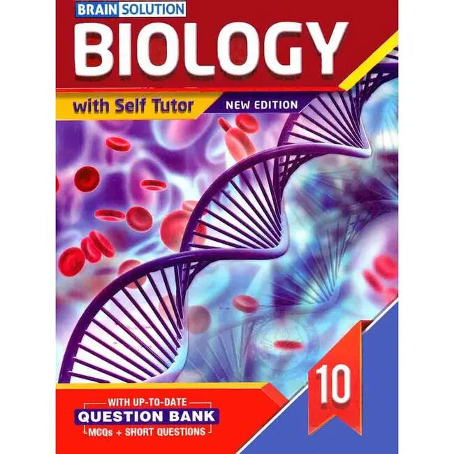 Brain Solution Biology Book with Self Tutor New Edition for 10th Class By Naeem Younas Multan Kitab Ghar