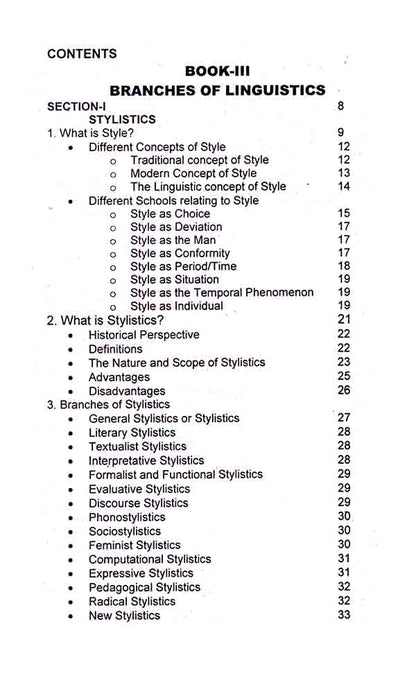 Study to Branches of Linguistics Stylistics, Corpus, Applied, Computational and Anthropological Linguistics for BS English Book 3 By Prof. Mukhtar Parvez Multan Kitab Ghar