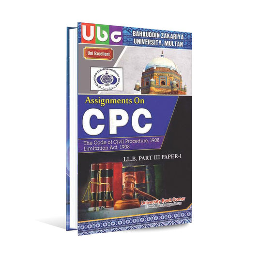 UBC Assignments on CPC Book For LL.B paper-1,part 3 By University Book Corner