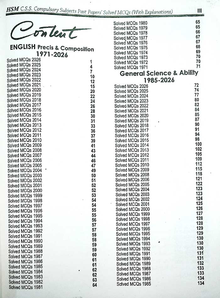 CSS Compulsory MCQs Solved Paper's By Aamer Shahzad