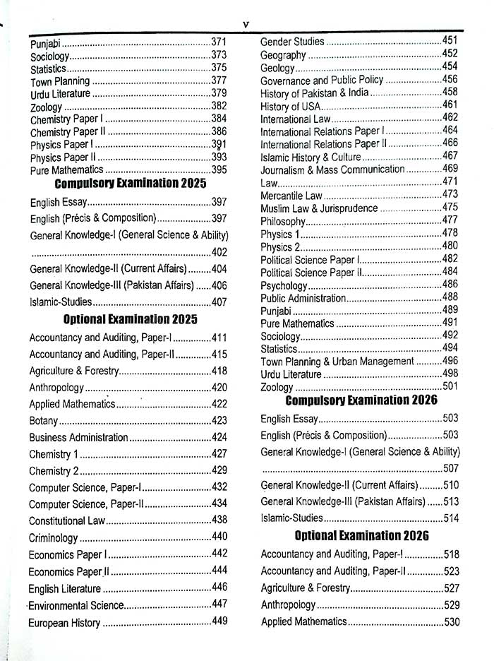 CSS Syllabus and Past Papers Book by HSM Publishers