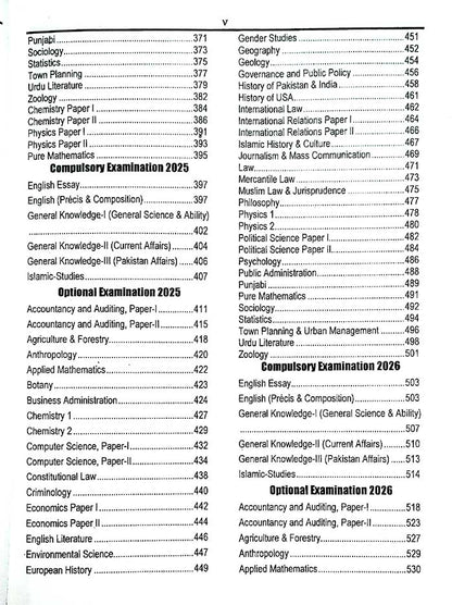 CSS Syllabus and Past Papers Book by HSM Publishers