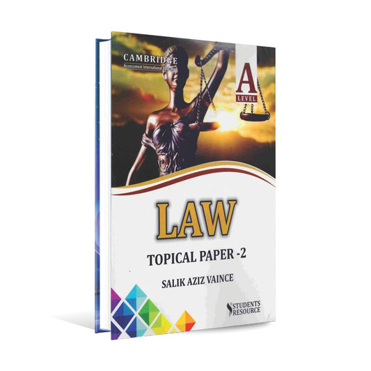 Cambridge A Level LAW Book with past papers By Salik Aziz - Multan Kitab Ghar