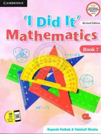 Cambridge I Did it Mathematics Book for class 7 Multan Kitab Ghar