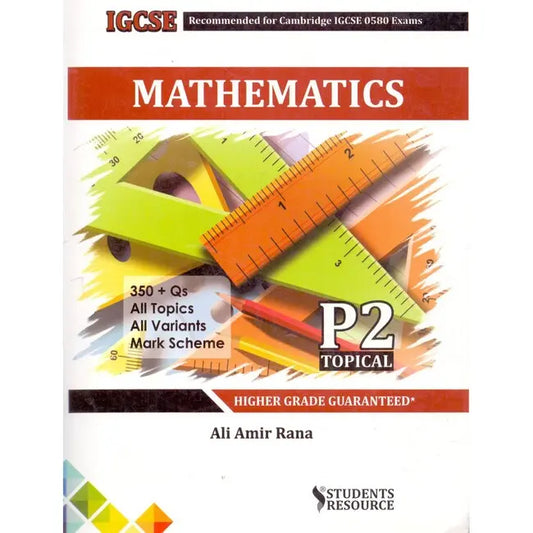 Cambridge IGCSE 0580 Mathematics Paper 2 Topical Extended Mark Schemes By Ali Amir Rana Multan Kitab Ghar