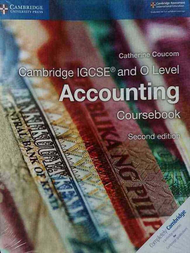 Cambridge IGCSE and O Level Accounting Course book By Catherine Coucom Multan Kitab Ghar