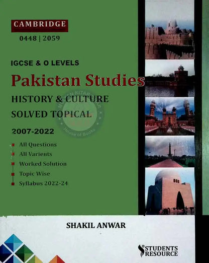 Cambridge O Level 2059 History and Culture Pakistan Studies Book Paper 1 By Shakil Anwar Multan Kitab Ghar