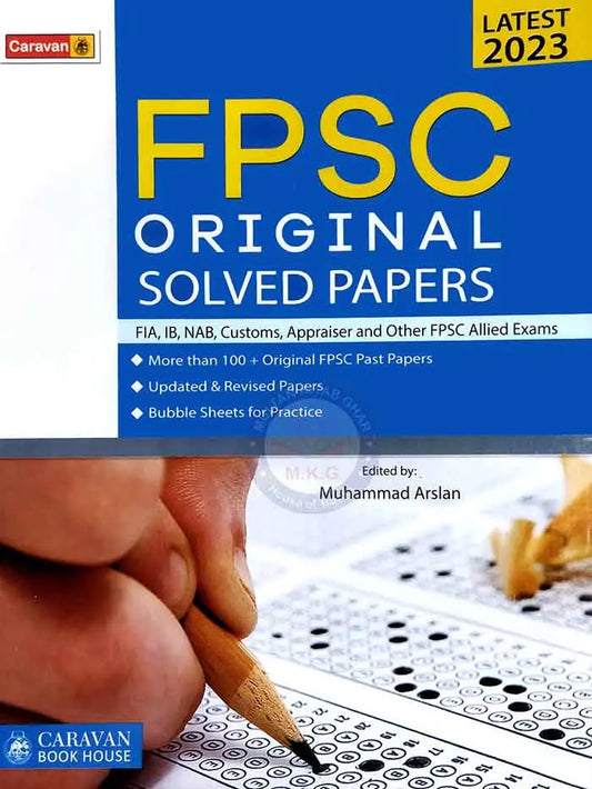 Caravan FPSC Original Solved Papers for FIA, IB, NAB, Customs, Appraiser and Other FPSC Allied Exams Latest 2023 By Muhammad Arslan Multan Kitab Ghar