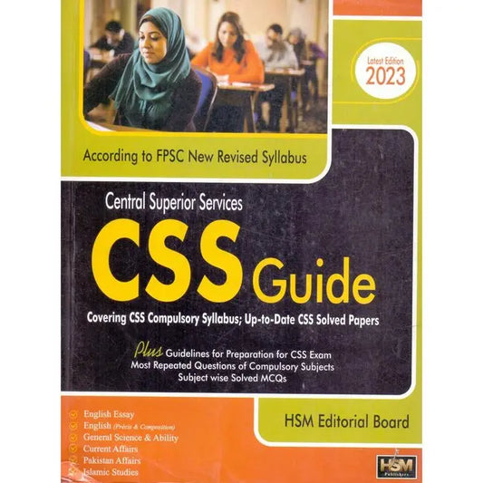 Central Superior Services CSS Covering Guide Book by HSM New Syllabus Multan Kitab Ghar