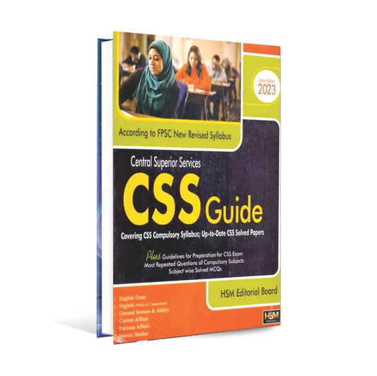Central Superior Services CSS Covering Guide Book by HSM New Syllabus Multan Kitab Ghar