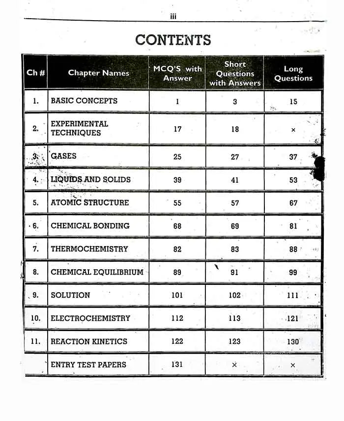 Chemistry 10 Boards Solved Past Papers Book For F.sc Part 1 Edition 2025 By Azeem Multan Kitab Ghar