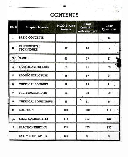 Chemistry 10 Boards Solved Past Papers Book For F.sc Part 1 Edition 2025 By Azeem Multan Kitab Ghar