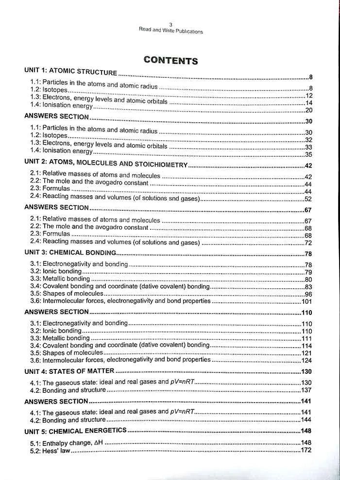 Chemistry A Level 9701 Paper 2 Topical Workbook by Read and Write Multan Kitab Ghar