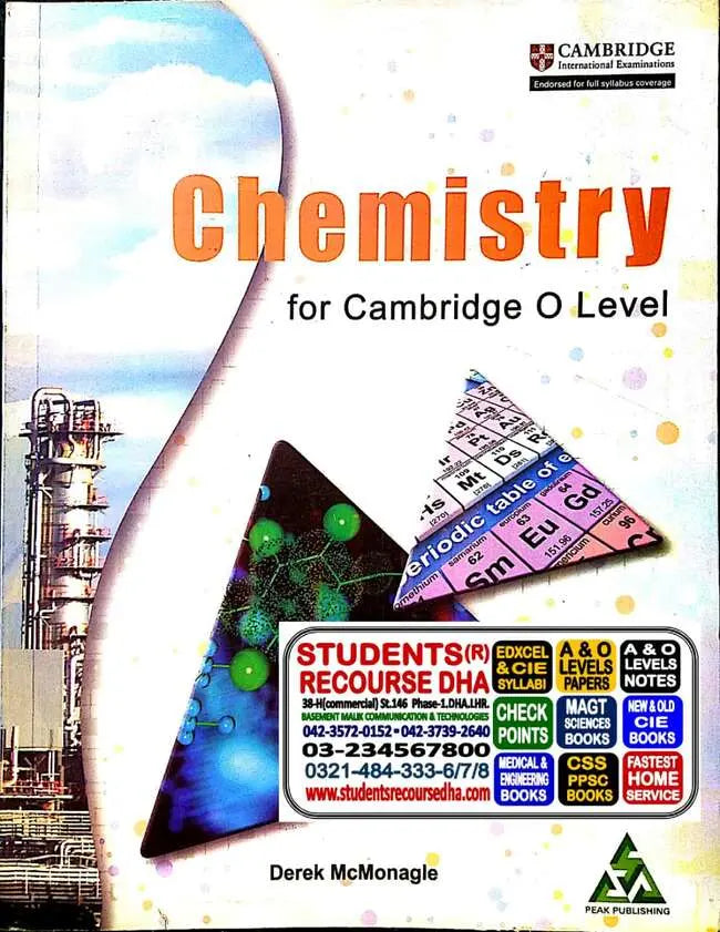 Chemistry For Cambridge O Level Book By Derek McMonagle Multan Kitab Ghar