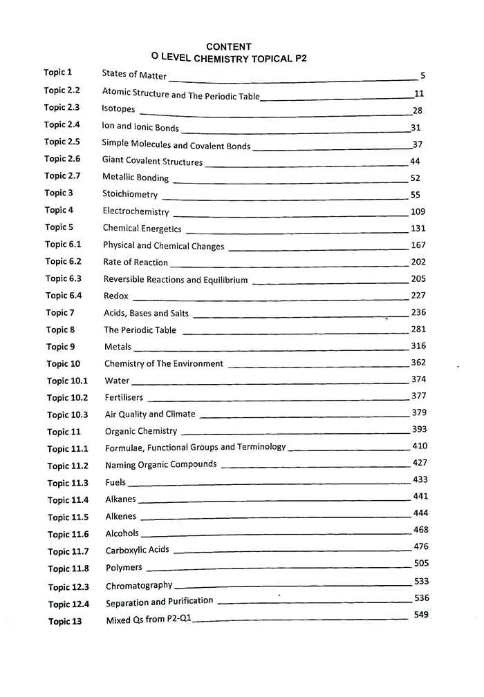 Chemistry O Level 5070 Topical Paper 2 Book By Niaz Ahmed Awan Multan Kitab Ghar