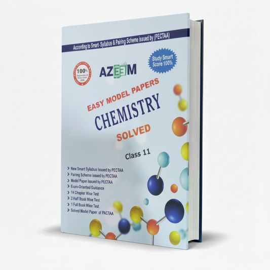 Chemistry 10 Boards Solved Past Papers Book For F.sc Part 1 Edition 2025 By Azeem MKG