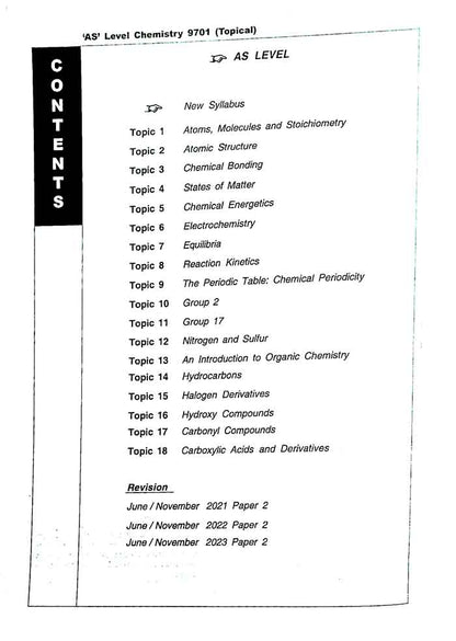 Redspot Chemistry (Topical Paper 2) Worked Solutions for AS Level By Abiha Abbas