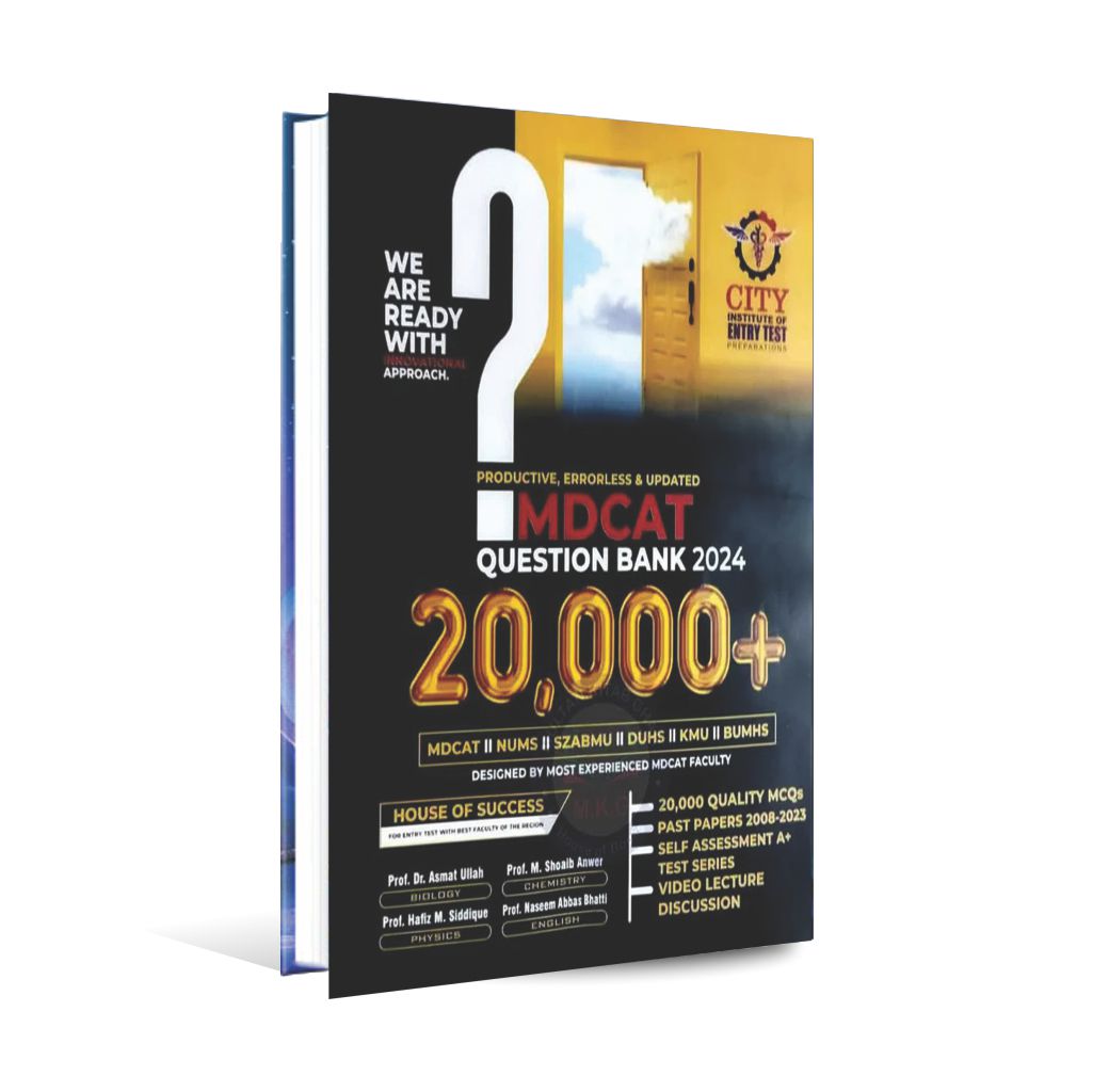 City MDCAT 2024 Edition | 25,000+ Question Bank & Past Papers for UHS, NUMS, DUHS, SZABMU, BUHMS by Dr. Asmat Ullah Multan Kitab Ghar