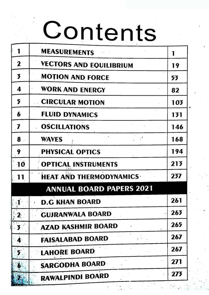 College Physics Objective Book for class 11 by Rao Asif Multan Kitab Ghar