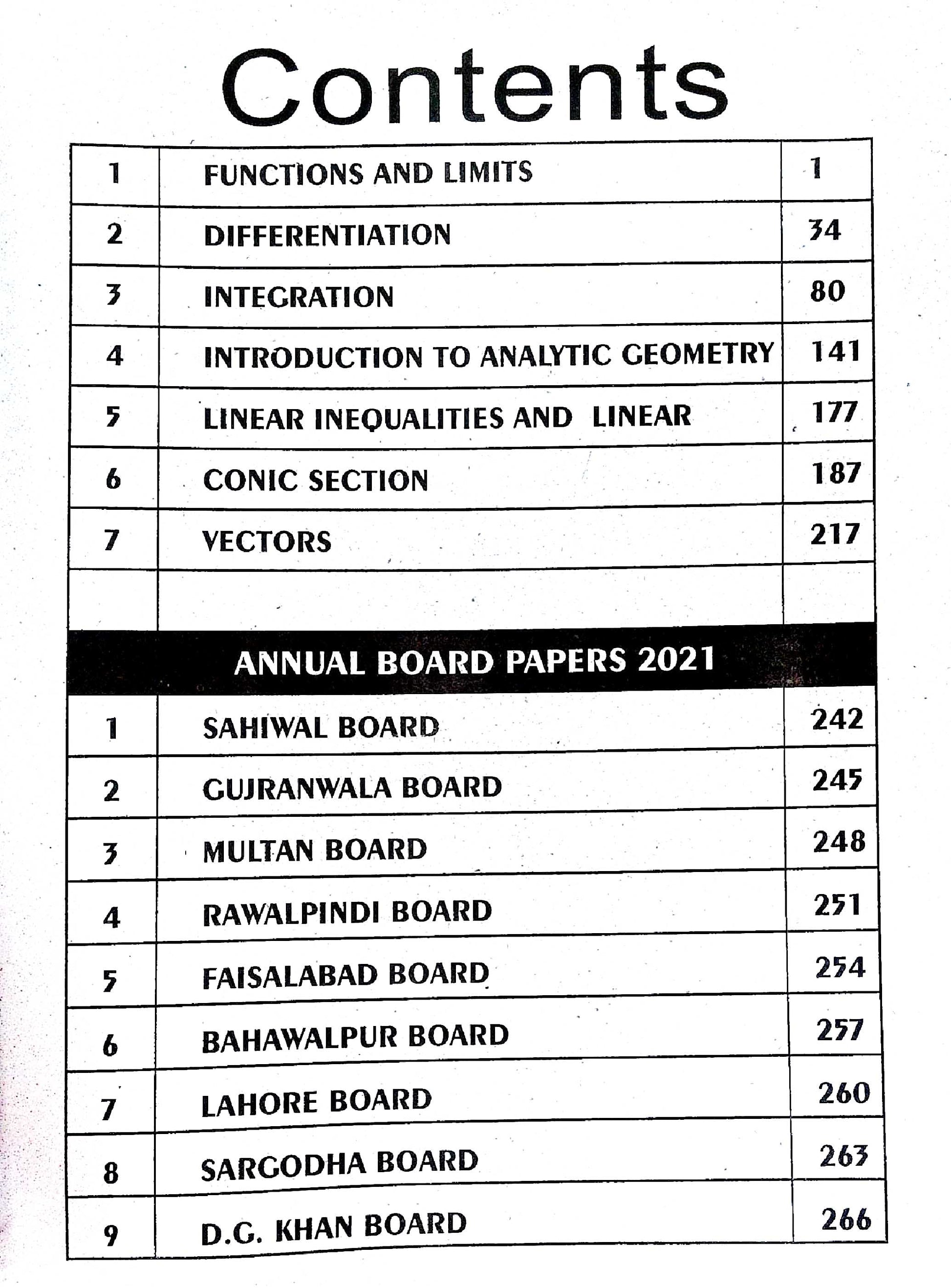 College Mathematics Objective Book All in One for 12th class By Farukh Mahmood