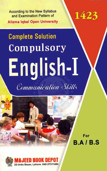 Compulsory English - I Communication Skills 1423 Complete Solution for B.A/B.S Multan Kitab Ghar