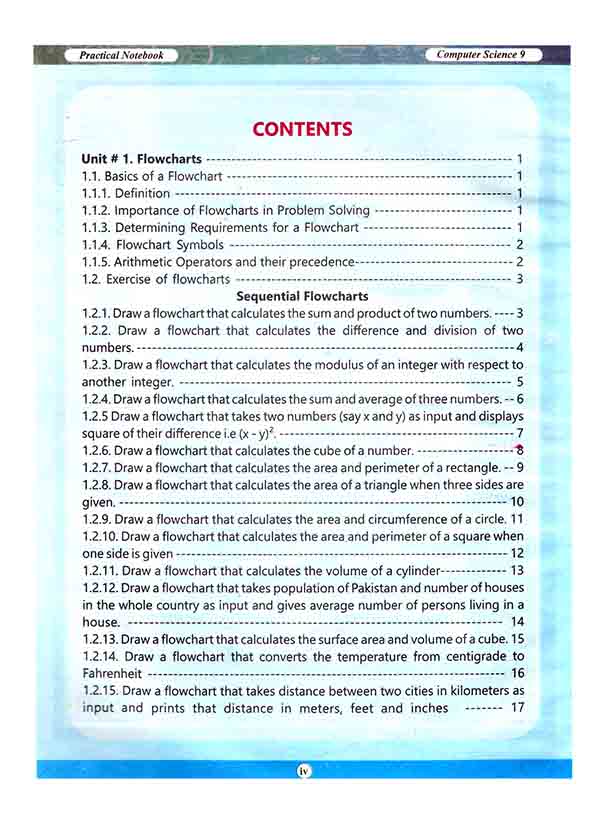 Practical Note Book Computer Science for 9th Class Multan Kitab Ghar