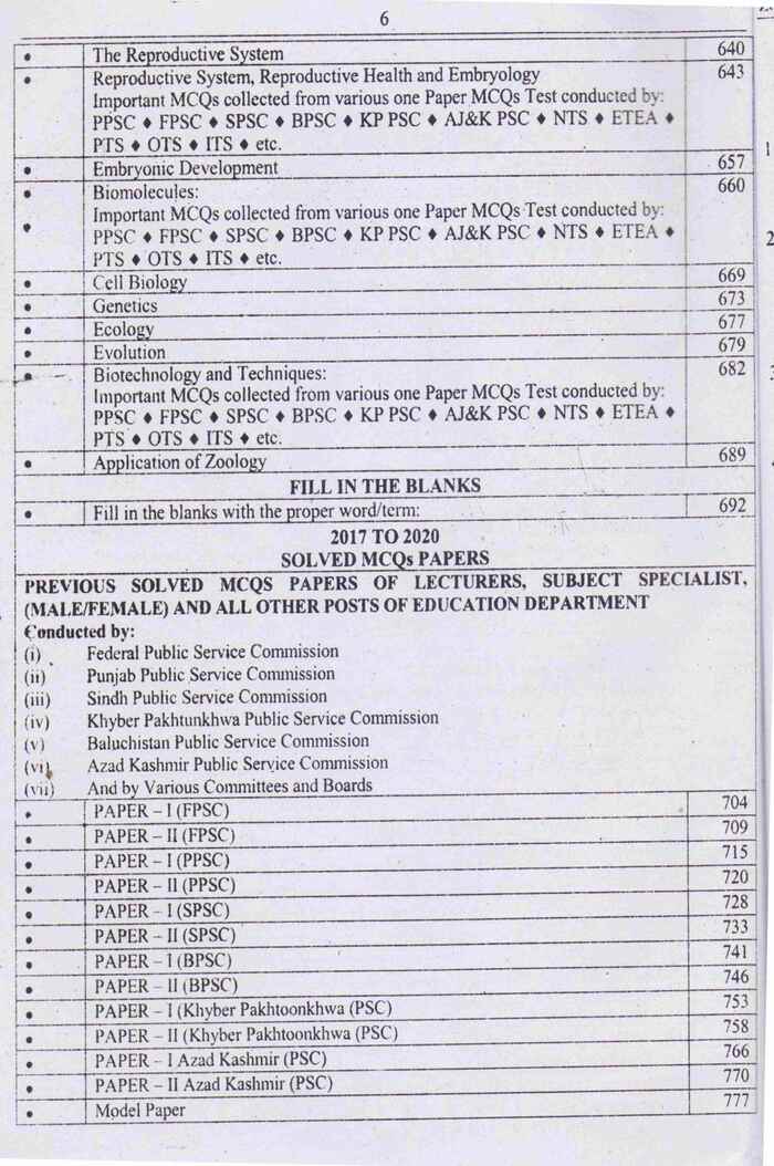 Zoology Solved Original Model Paper | M. Sohail Bhatti – Latest Exam Guide