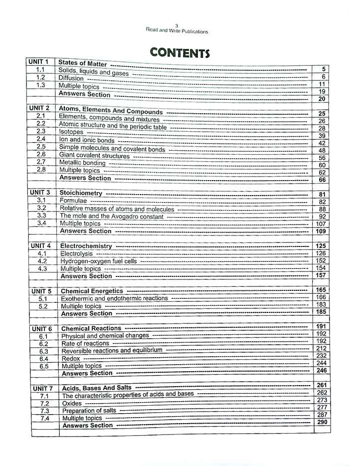 O Level Chemistry 5070 Paper 1 Book Topical solutions