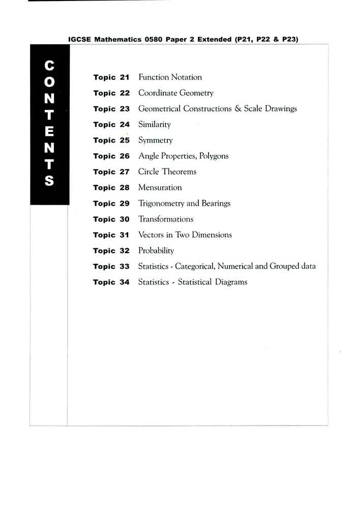 IGCSE Mathematics Paper-2 Topical Worked Solution 0580 By khalid Mahmood Somroo