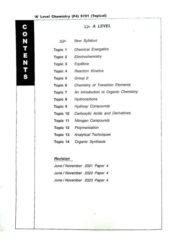 Redspot Chemistry (Topical Paper 4) Worked Solutions for AS Level Exam Paper 2006 – 2023 By Abiha Abbas