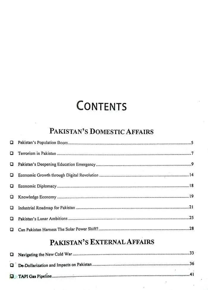 Current Affairs Guess Paper For CSS 2025 by Jahangir's Success Series Multan Kitab Ghar