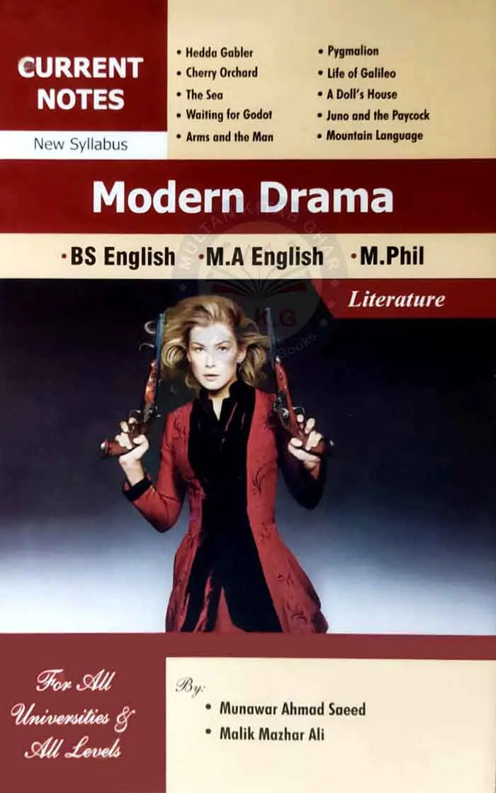 Current Notes Modern Drama Literature for Bs English, M.A English and M.Phil by Munawar Ahmad Saeed Multan Kitab Ghar