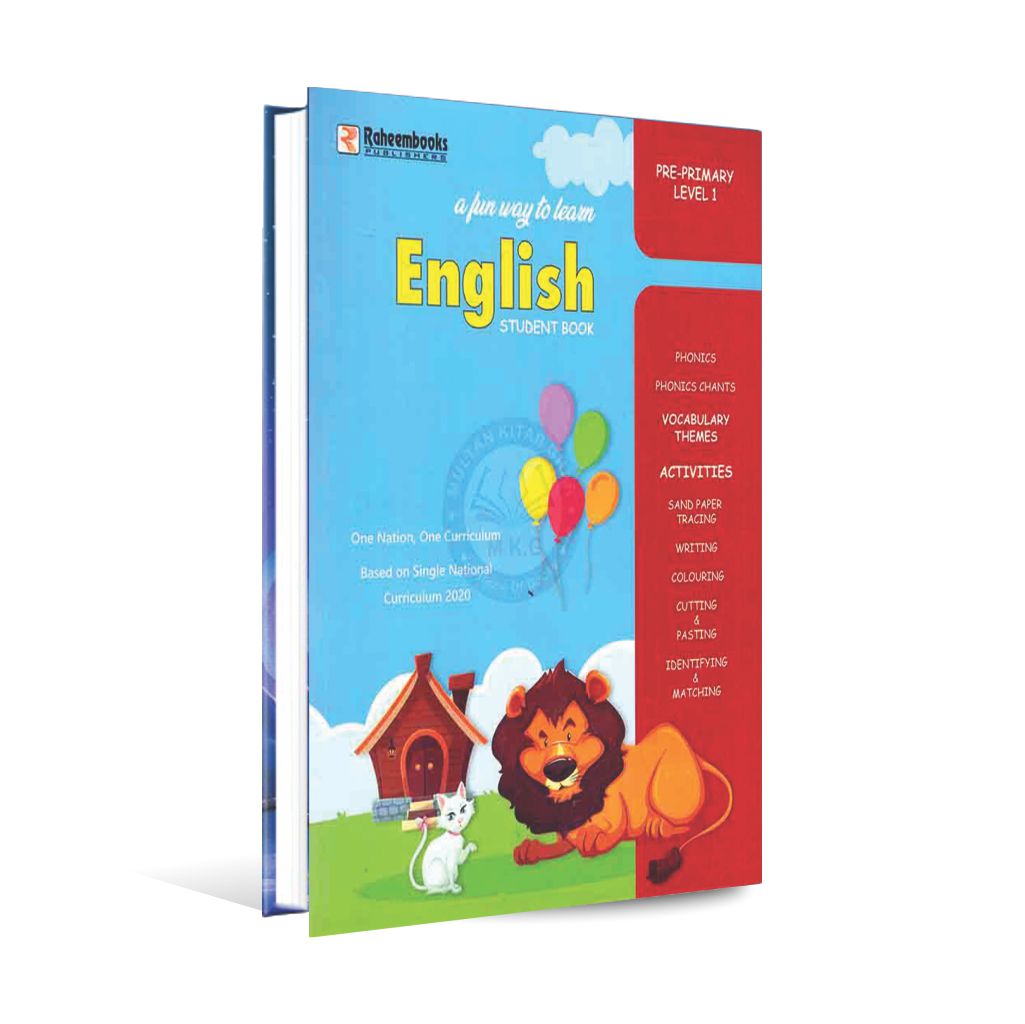 A fun way to learn English Book for Pre primary level 1 by Raheem Books Multan Kitab Ghar