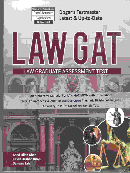 Dogar Testmaster LAW GAT Book By Asad Ullah Khan Multan Kitab Ghar