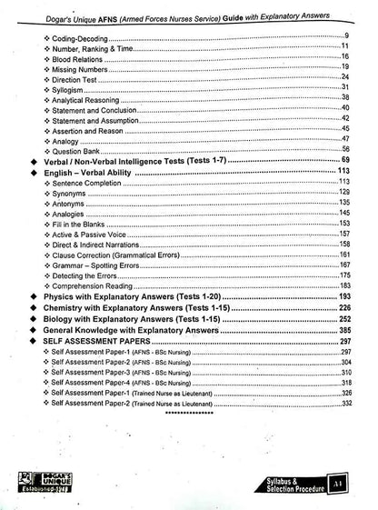 Dogar Unique AFNS Entry Test Preparation Guide Book 2022-24 By Dr. M. Fayyaz Khattak