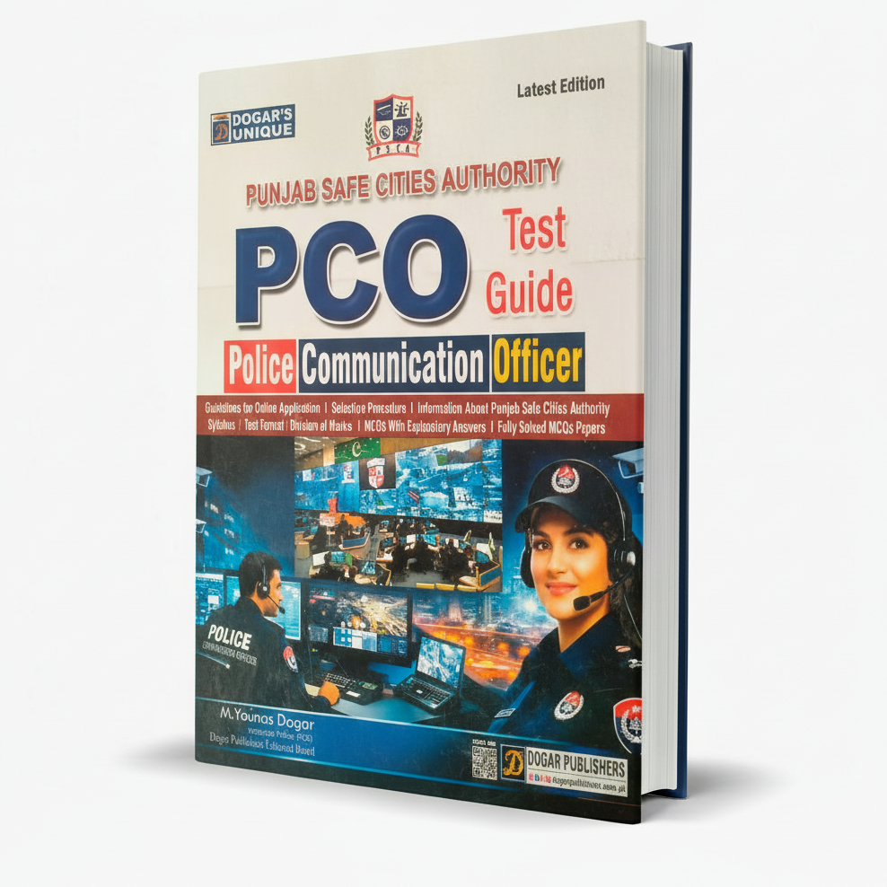 Dogar's Punjab Safe Cities Authority PCO Test Guide Police Communication Officer Latest Edition MKG