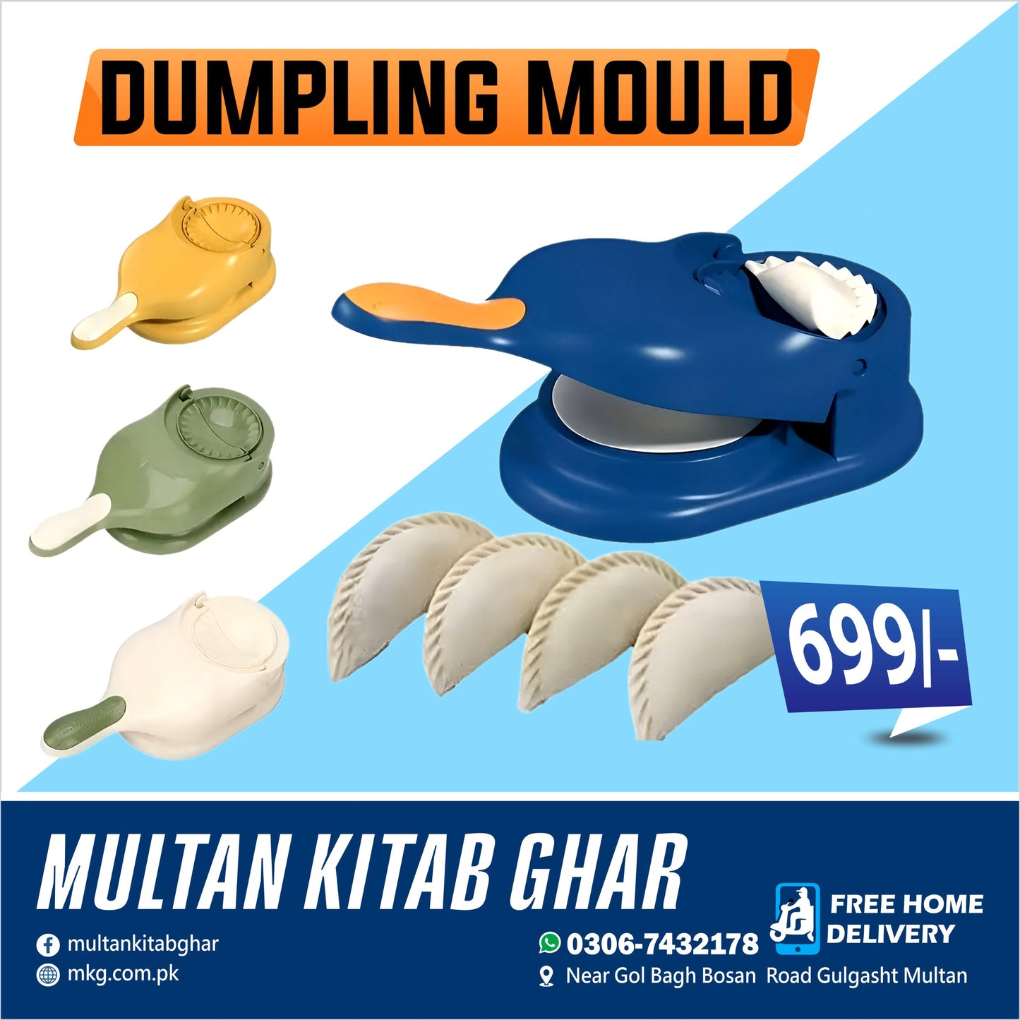 Dumpling Mould | Stuffed Snacks Maker | Easy Folding Tool - MKG
