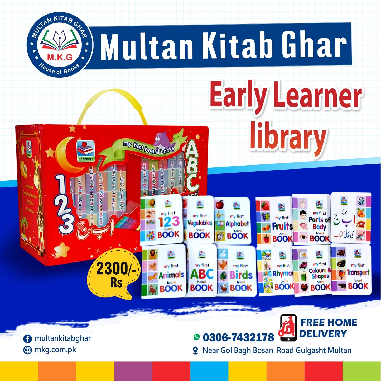 Early Learner Library | Kids Learning Books Set | Preschool Reading Collection - MKG