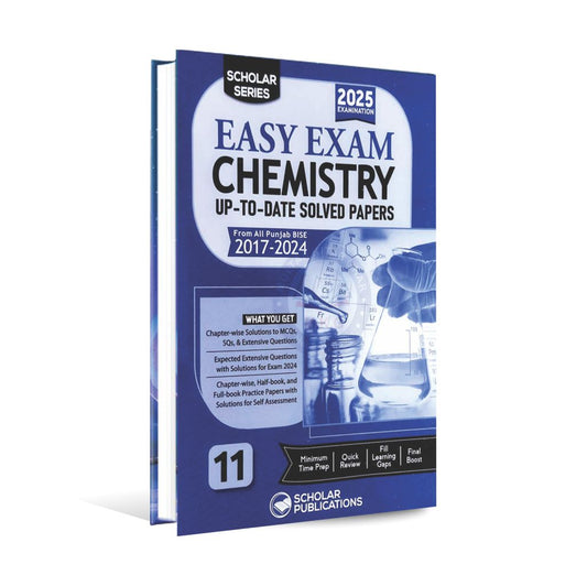 Scholar Series up to date solved papers of Chemistry for Class 11 by Scholar Publications Multan Kitab Ghar