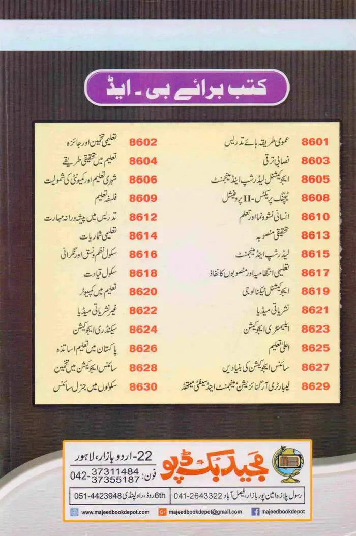 Educational Leadership Management Book For B.Ed By Yousaf Majeed Book Depot Contents 1 MKG