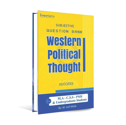 Emporium Western Political Thought Subjective Question Bank Book by M Asif Malik Multan Kitab Ghar