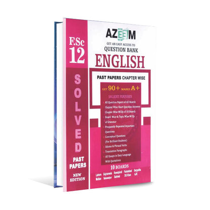 English 10 Boards Solved Past Papers Book For F.sc Part 2 Edition 2025 By Azeem