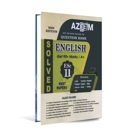 English Solved Past Papers Book For F.Sc Part 1 By Azeem Academy