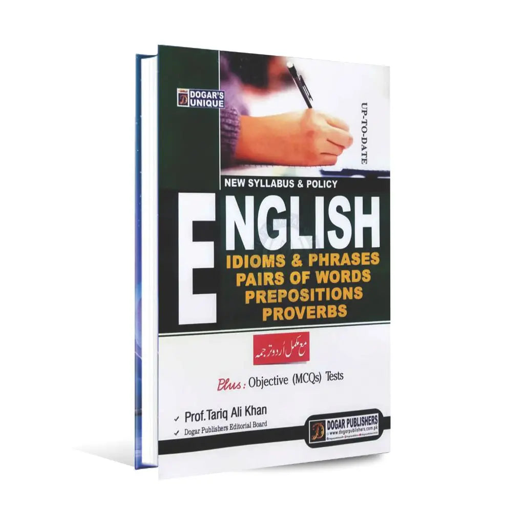 English Idioms Phrases, Pairs of Words Book By Prof. Tariq Ali Khan Multan Kitab Ghar