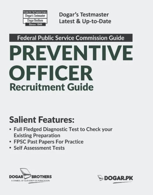 FPSC Preventive Officer Recruitment Guide | Dogar Latest Edition Past Papers