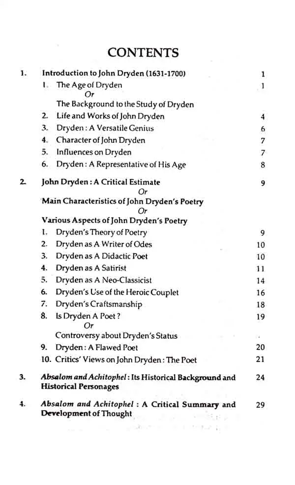 Famous Absalom and Achitophel Book by John Dryden Multan Kitab Ghar