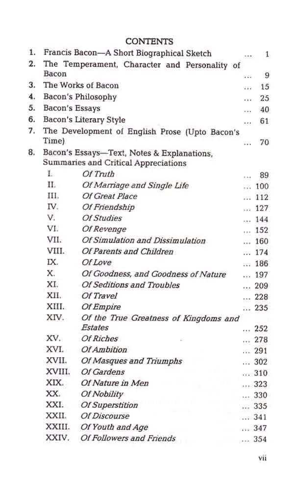 Famous Bacons Essays Book for MA English by Francis Bacon