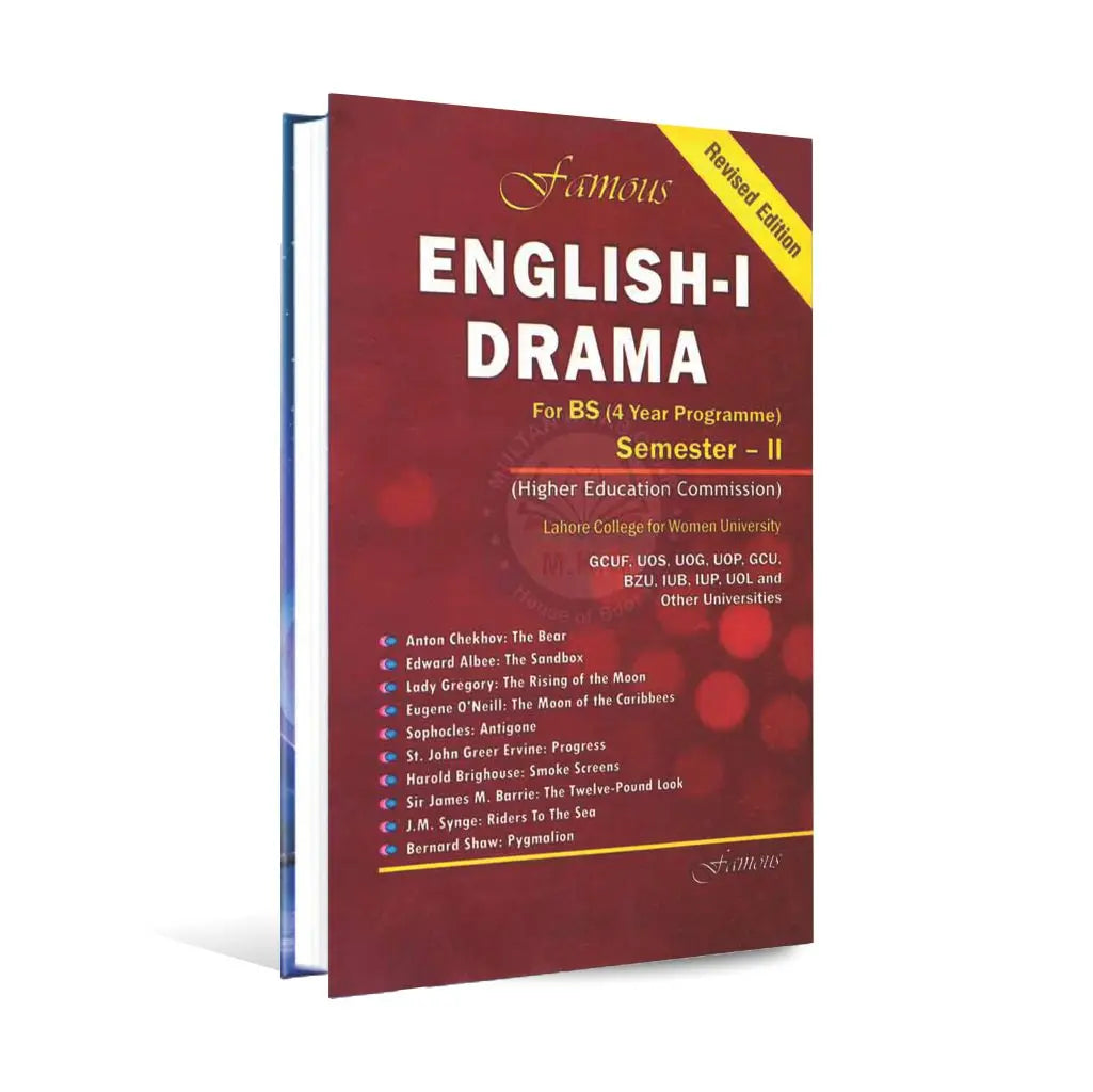 Famous English I Drama Book for BS Semester 2 Multan Kitab Ghar