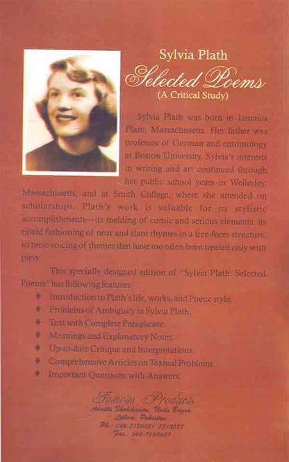 Famous Selected Poems By Sylvia Plath Text, Paraphrase and Critical Notes