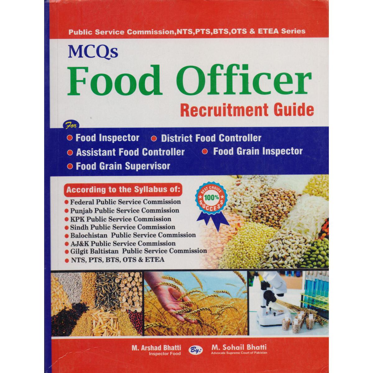Food Officer MCQs Recruitment Guide for PPSC, NTS, PTS, BTS, OTS, ETEA - MKG
